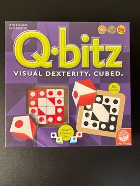 Mindware - Q-Bitz Visual Dexterity Cubed Board Game 80 Puzzles New Sealed